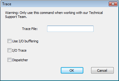 Trace dialog