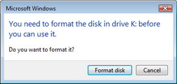 A corrupt drive is not accessible via Windows®