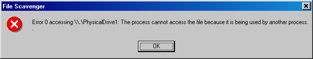 Disk access error