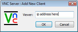 Type in the IP address we provide