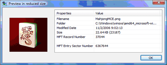 Preview of a picture file 