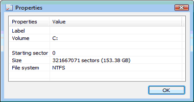 Properties of volume C 