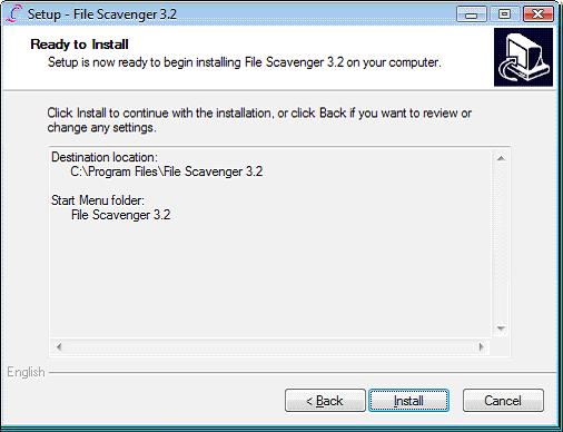 Install data recovery program